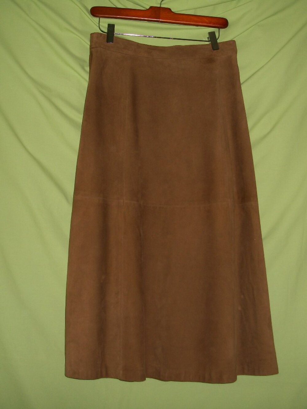 MaxMara Brown Suede A-Line Skirt - Picture 1 of 13